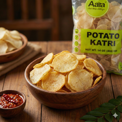 Aara Potato Katari (Chips) Raw Read to Fry - 14oz
