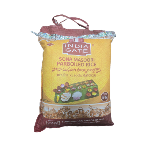 India Gate Sona Masoori Parboiled Rice - 10LB