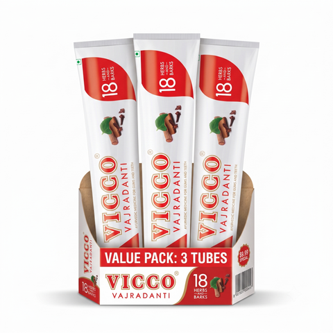 Vicco Vajradanti Ayurvedic Herbal Toothpaste, 200g, 3 Pack