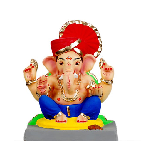 Eco-Friendly Clay Ganesh Idols 10 Inches (EF18)