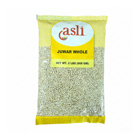 Asli Juwar (Sorghum) Whole – 2LB | Natural Whole Grain | Gluten-Free Millet | High Fiber | Ideal for Cooking & Flour Making