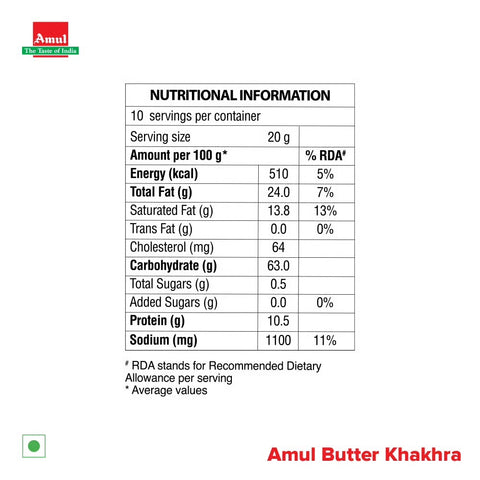 Amul Butter Khakhra - 200gm