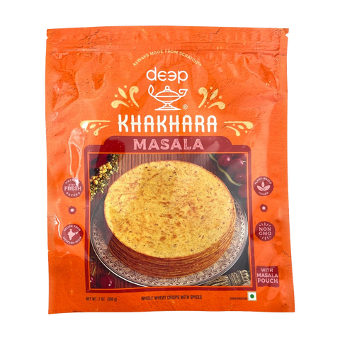 Deep Khakhara Masala – 7oz | Crispy Gujarati Snack | Authentic Indian Flatbread Cracker with Spices