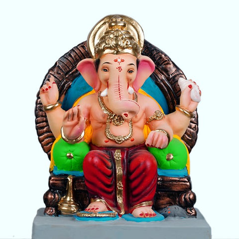 Eco-Friendly Clay Ganesh Idols 15 inches (EF25)