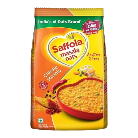 Saffola Masala Oats 500g | Healthy Instant Oats | High Fiber & Protein Breakfast