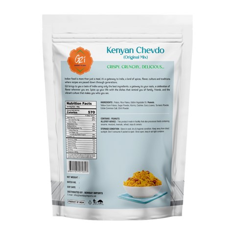 G2I Kenyan Chevdo Original Mix 400g – Traditional Indian Snack Mix, Crispy Namkeen