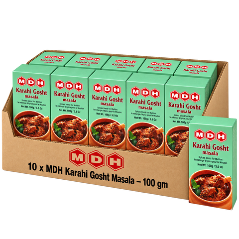 MDH Karahi Gosht Masala, 100g x 10 Boxes, Wholesale Pack (1 kg Total) - Spice Blend for Mutton Curry