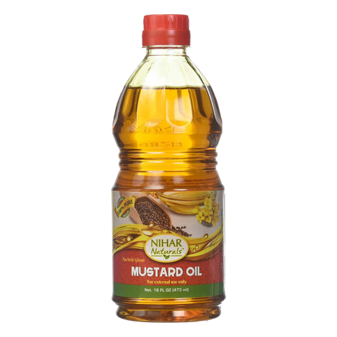 Nihar Naturals Kacchi Ghani Mustard Oil, 100% Pure Cold Pressed Oil - 16 fl oz (473 mL)