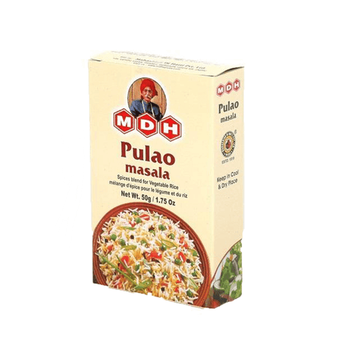 MDH Pulao Masala, 50g x 10 Boxes, Wholesale Pack (500 g Total) - Spice Blend for Vegetable Rice