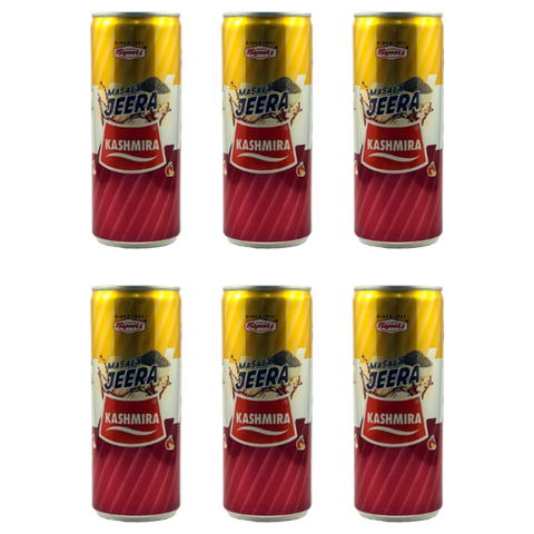 Sosyo Kashmira Jeera Soda (Tin) – 250ml x 6 Pack | Refreshing Indian Spiced Drink