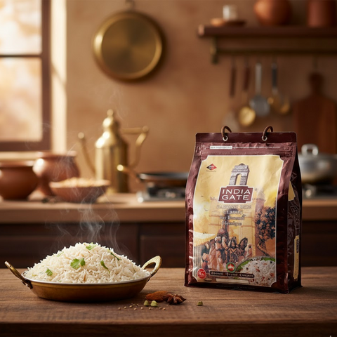 India Gate Classic Basmati Rice – 10 LB | Extra Long Grain Aged Rice | Premium Biryani Rice | Aromatic & Fluffy Texture