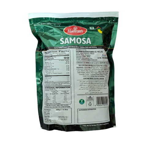 Haldiram's Samosa, Spicy & Savory Ready-to-Eat Indian Snack, 400g