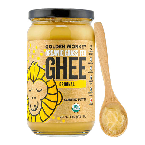 Golden Monkey Organic Grass-Fed Ghee (USDA) - 16oz