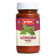 Priya Gongura Pickle with Garlic 300gm Authentic Indian Pickle