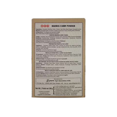 MDH Madras Curry Powder – 100g x 10 Pack (Wholesale) | Authentic Indian Curry Spice Blend