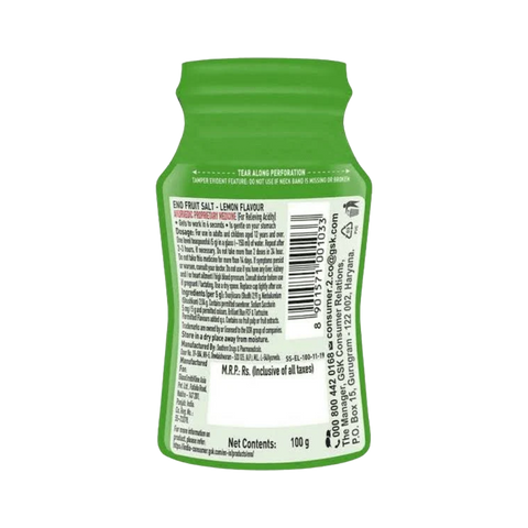 Eno Fruit Salt – Lemon Flavor 100g (Effervescent Fruit Salt) – 2 Pack (2×100g)