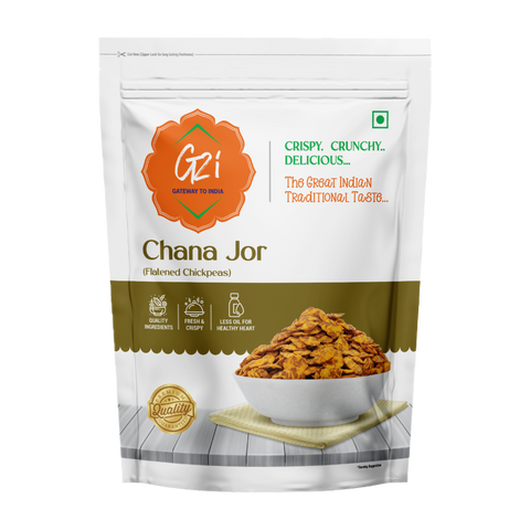 G2I Chana Jor 400g – Crispy Spiced Flattened Chickpeas, Traditional Indian Snack