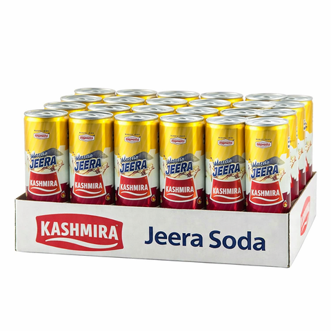 Kashmira Jeera Soda Tin (24 Pack x 250ml)| Masala Flavored Carbonated Drink | Wholesale