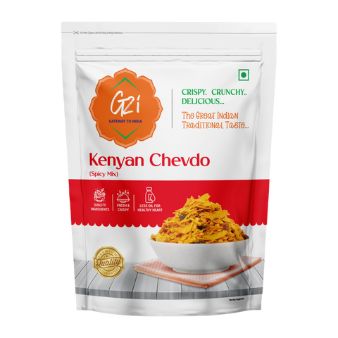 G2I Kenyan Chevdo Spicy Mix 400g – Crispy Indian Snack Mix, Spicy Namkeen