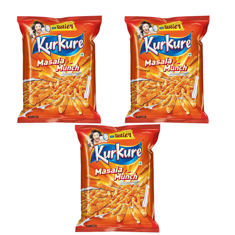 Kurkure Masala Munch - 55g x 3 Pack | Spicy & Crunchy Indian Snack