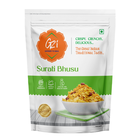 G2I Surati Bhusu 400g – Traditional Indian Snack Mix, Crunchy Namkeen