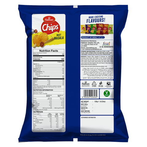 Haldiram’s Mast Masala – 120g (Pack of 3) | Authentic Indian Spiced Snack | Crunchy & Flavorful