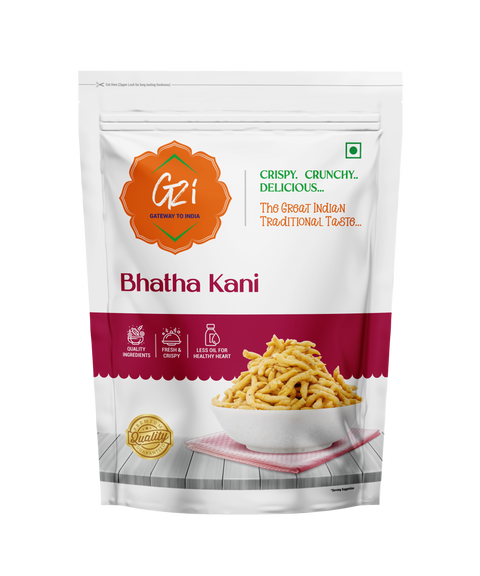G2i Bhatha Kani | Crispy & Crunchy Indian Snack | Authentic Gujarati Namkeen | Made with Gram Flour & Premium Spices | 200g