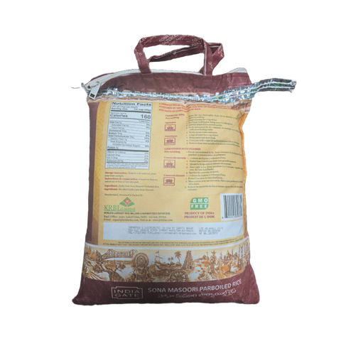 India Gate Sona Masoori Parboiled Rice - 10LB
