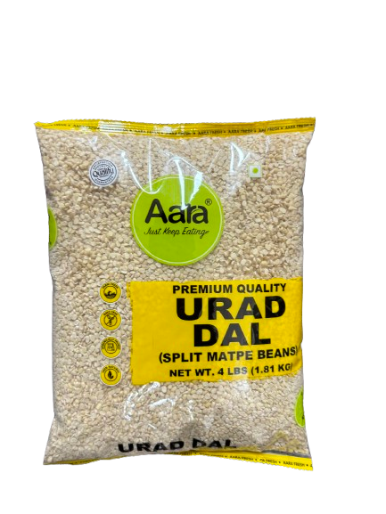 40 Lbs Wholesale Aara Urad Dal (Split Matpe Beans) - 4 lbs*10 Pack (1 Case)