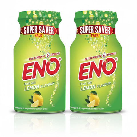 Eno Fruit Salt – Lemon Flavor 100g (Effervescent Fruit Salt) – 2 Pack (2×100g)