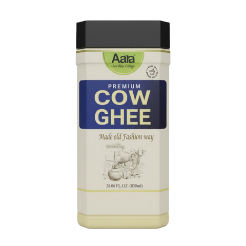 Aara Pure Cow Ghee – 830ML | Premium Desi Ghee | Made from 100% Pure Cow’s Milk | Ideal for Cooking, Frying & Traditional Recipes