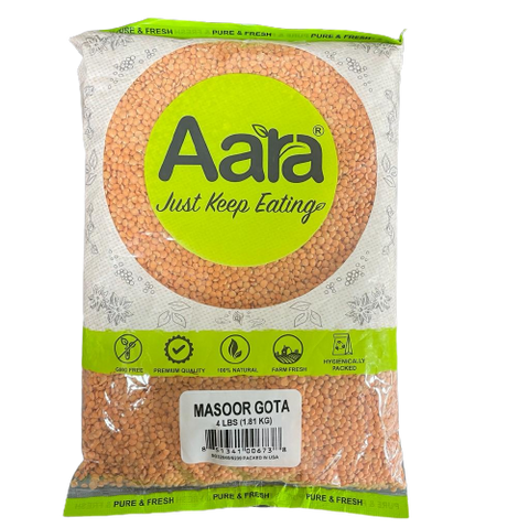 Aara Masoor Gota Whole Red Lentils Premium Indian Lentils