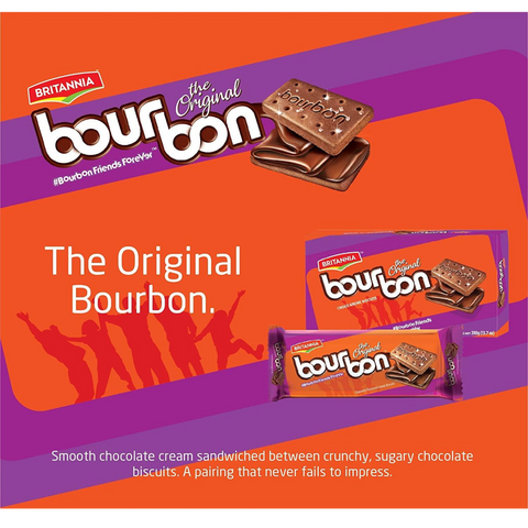 Britannia Bourbon – 13.7oz | Classic Chocolate Cream Biscuits