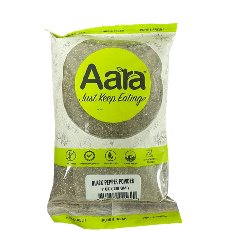Aara Black Pepper Powder Premium Indian Spice for Cooking and Seasoning