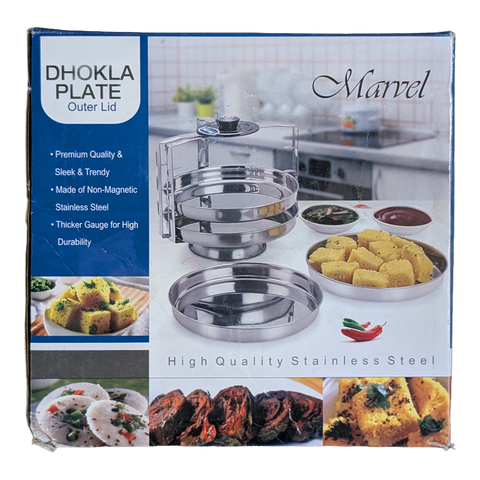Stainless Steel Dhokla Stand 4 Plates