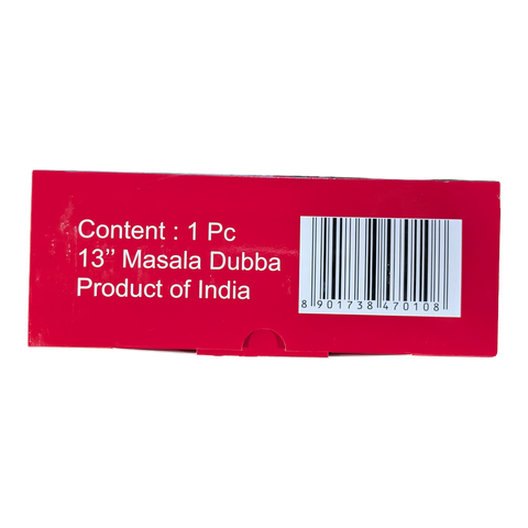 Stainless Steel Glass Top Masala Dubba 13 Inches