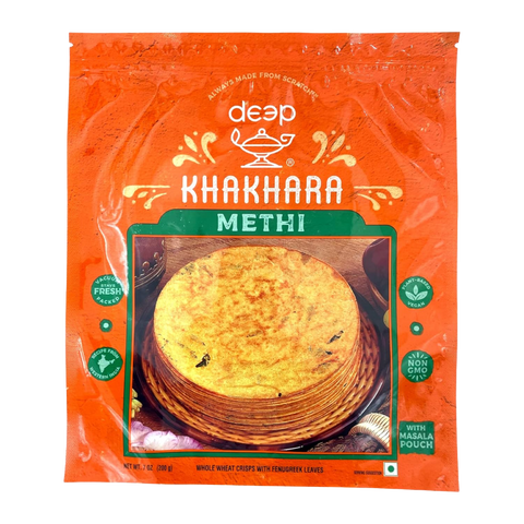 Deep Khakhara Methi – 7oz | Crispy Gujarati Snack | Authentic Indian Flatbread Cracker