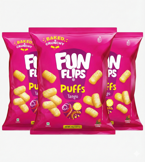 FunFlips Puffs - Tango Flavor (60g) - 3 Pack