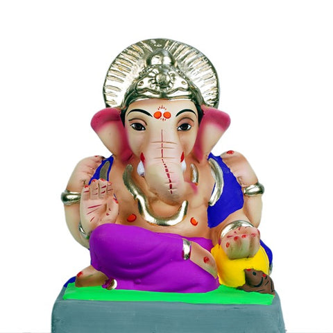 Eco-Friendly Clay Ganesh Idols 6 Inches (EF01)