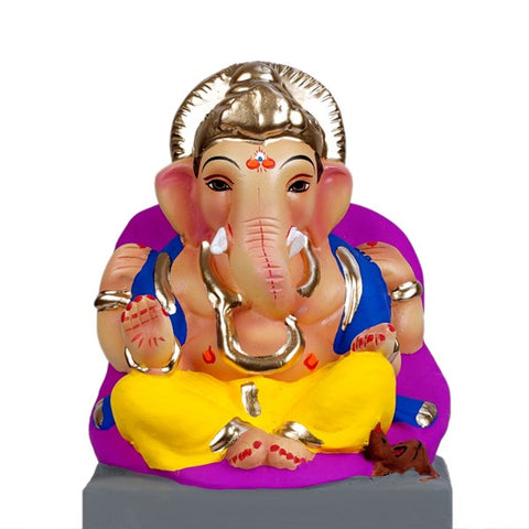 Eco-Friendly Clay Ganesh Idols 6 Inches (EF02)