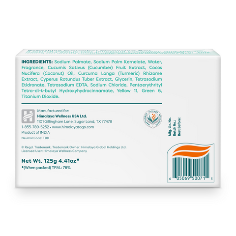 Himalaya Cucumber Refreshing Cleansing Bar 125gm