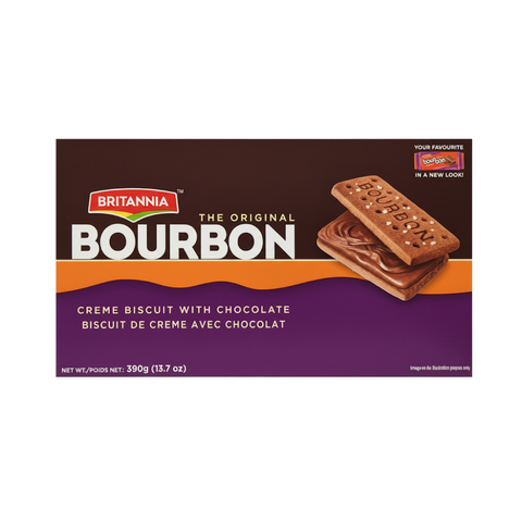 Britannia Bourbon – 13.7oz | Classic Chocolate Cream Biscuits