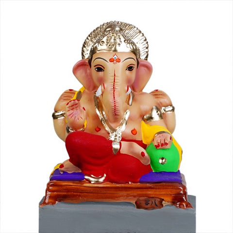 Eco-Friendly Clay Ganesh Idols 8 Inches (EF07)