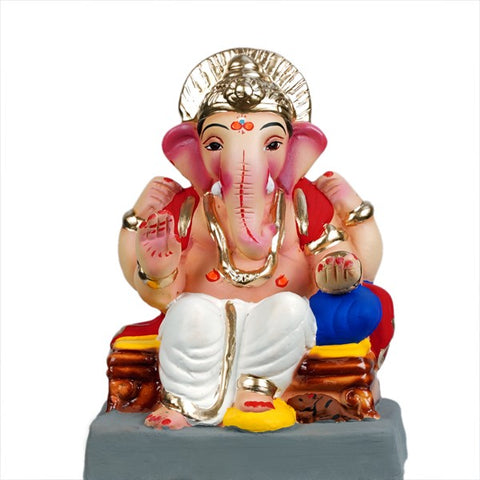 Eco-Friendly Clay Ganesh Idols 8 Inches (EF08)