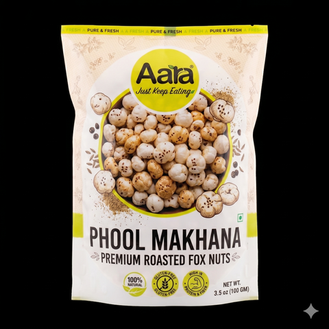 Aara Phool Makhana – Lotus Seeds | Fox Nuts – 3.5oz | Healthy Indian Snack | Superfood