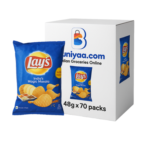 Wholesale Lays Magic Masala Potato Chips – 48g | 1 Case of 70 Packs | Authentic Indian Spicy Snack