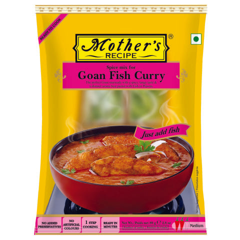Mother’s Recipe Ready-to-Cook Goan Fish Curry – 80g | Authentic Indian Curry Paste | Easy & Quick Meal