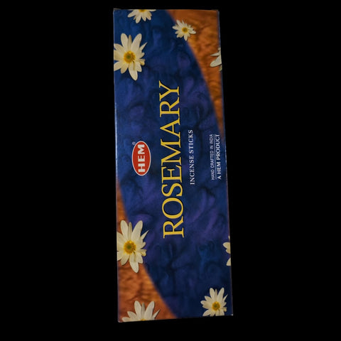 Hem Rosemary Incense Sticks, 120 Sticks (6 Tubes of 20) - Hand-Rolled Aromatherapy for Cleansing, Focus & Meditation