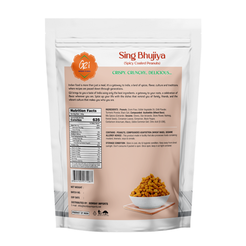 G2I Sing Bhujia 400g – Spicy Coated Peanuts, Traditional Indian Namkeen Snack