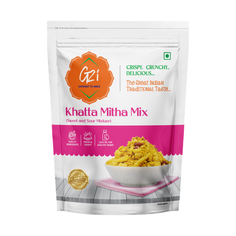 G2I Khatta Mitha Mix 400g – Sweet & Sour Indian Snack Mix, Traditional Namkeen